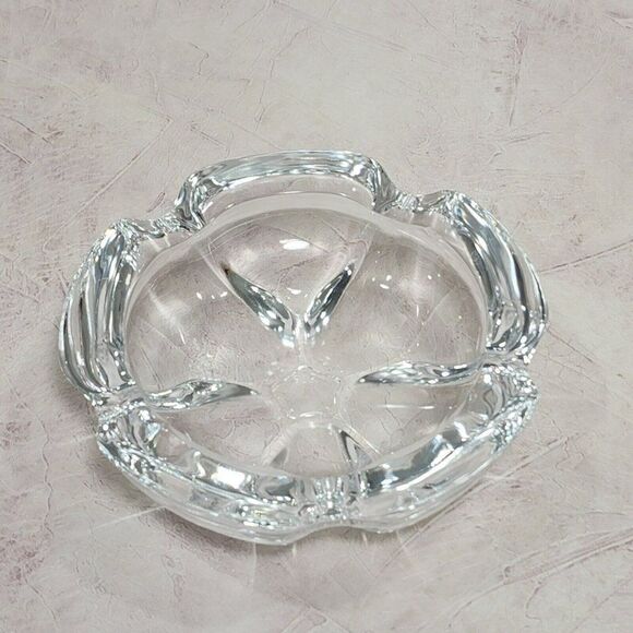 2 - Cristal d'Arques 4.25" Genuine Lead Crystal Glass Ashtray - Picture 5 of 11